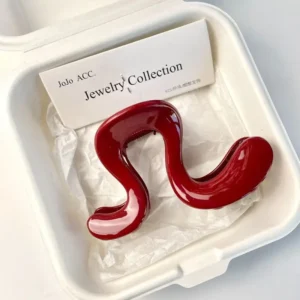 Burgundy Shark Clip