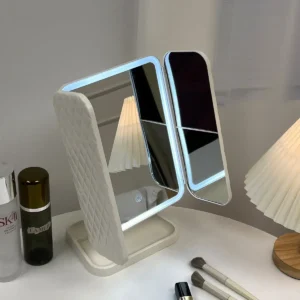 Trifold Lighted Makeup Mirror
