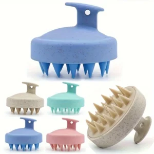 Straw Silicone Scalp Brush - Massage Claw Design for Deep Cleansing, Exfoliating & Relaxation During Hair Washing