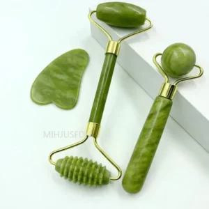 Natural Jade Roller Gua Sha Set